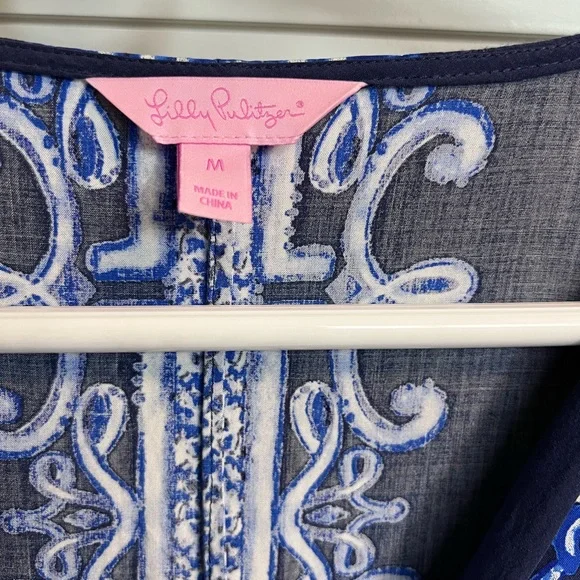 Lilly Pulitzer Blue and White Floral Tunic dress - Picture 3 of 4